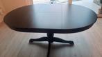 Uitschuifbare tafel, Ikea, zwart, 110/155, Huis en Inrichting, Tafels | Eettafels, Ophalen, Vijf personen of meer, Ovaal, Metaal