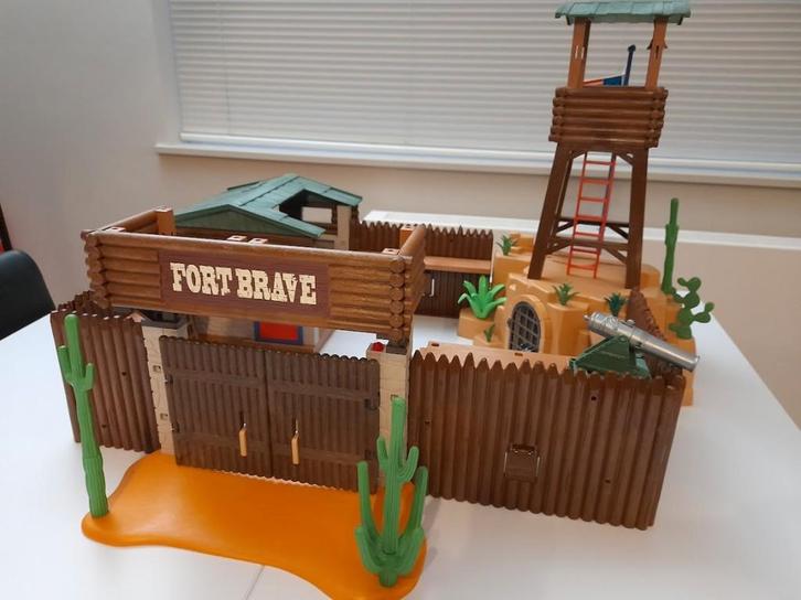 Playmobil 5245 Fort Brave western blauwbloezen, Kinderen en Baby's, Speelgoed | Playmobil, Gebruikt, Complete set, Verzenden