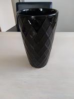 Zwarte keramische vaas, Maison & Meubles, Accessoires pour la Maison | Vases, Comme neuf, Enlèvement ou Envoi