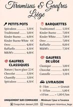 Tiramisus et gaufres Liège, Articles professionnels, Enlèvement, Boulangerie et Pâtisserie