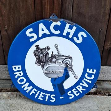 Tof vintage emaille bord Sachs bromfiets-service😎