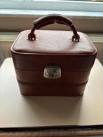 vintage beautycase, Avec miroir(s), Brun, Enlèvement, Utilisé