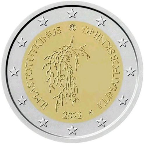 2 euro Finland 2022 - Klimaatonderzoek (UNC), Postzegels en Munten, Munten | Europa | Euromunten, Losse munt, 2 euro, Finland