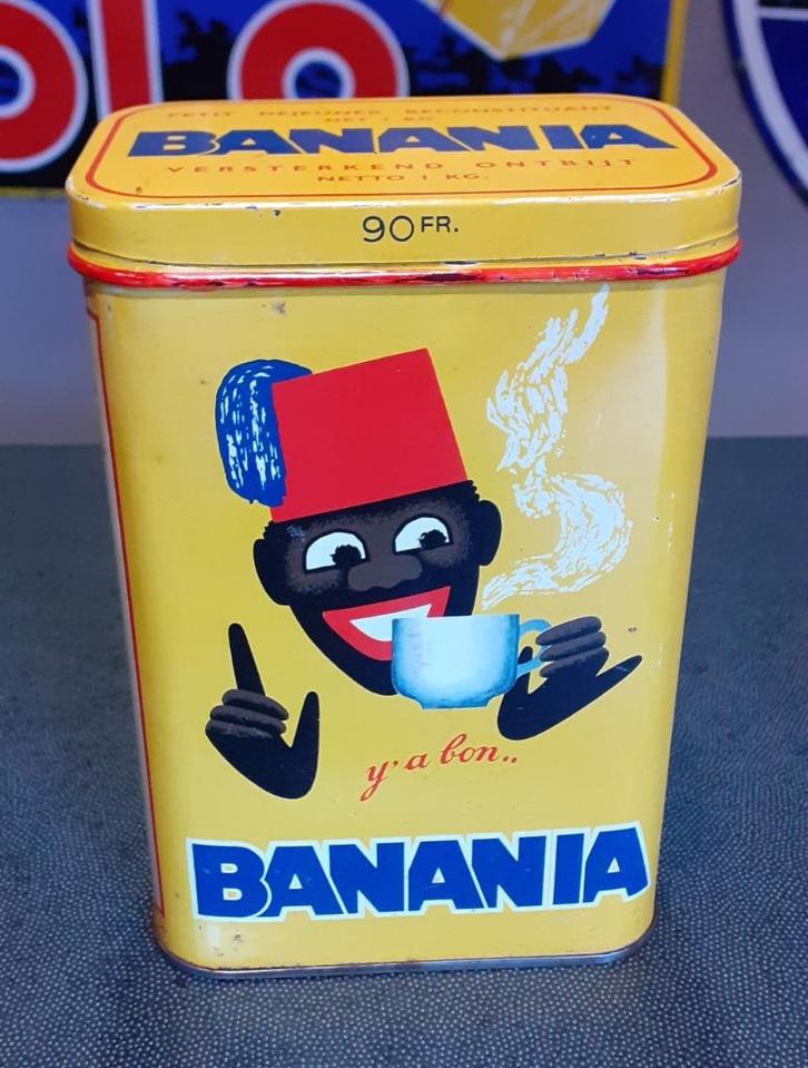 Banania Boite Belge 90fr. en TBE, Morvan des années 1960., Collections, Boîte en métal, Utilisé, Autre, Enlèvement ou Envoi