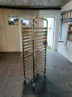 Chariot en inox avec grilles, Articles professionnels, Horeca | Équipement de cuisine, Transport et Stockage, Utilisé, Enlèvement ou Envoi