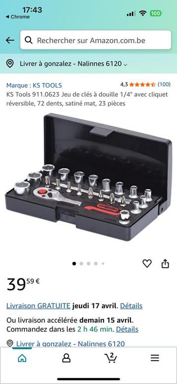 Ks-tools cliquet à douilles 1/4., Enlèvement ou Envoi, Neuf