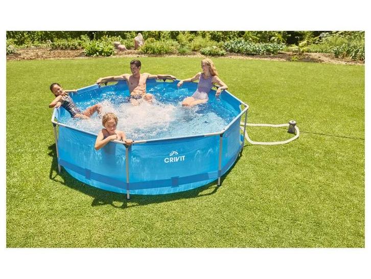 NIEUW IN DOOS: CRIVIT Zwembad »Metal Frame«, Ø 300 x 76 cm, Jardin & Terrasse, Piscines, Neuf, Enlèvement
