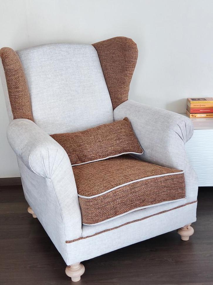 Nieuw opgemaakte Bergère zetel - uniek stuk, Huis en Inrichting, Fauteuils, Zo goed als nieuw, Ophalen