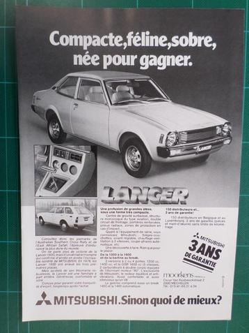 Mitsubishi Lancer - publicité papier - 1977 beschikbaar voor biedingen