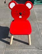 Houten kinderstoel peuter rood bever, Ophalen, Gebruikt, Stoel(en)