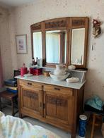 Commode met marmeren blad en spiegel, Antiek en Kunst, Ophalen