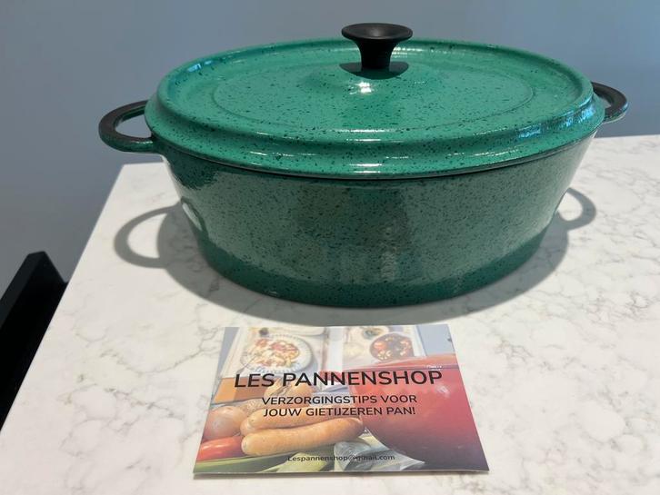 Nomar Doufeu ovale gietijzeren pan, Huis en Inrichting, Keuken | Potten en Pannen, Gebruikt, Koekenpan of Braadpan, Gietijzer