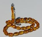 Tesbih uit natuurlijke amber met fosielen, Handtassen en Accessoires, Nieuw, Ophalen of Verzenden