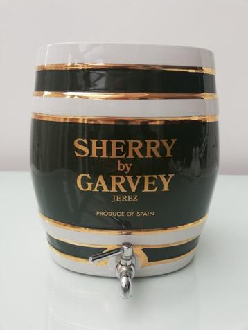 Vintage porselein Carvey Sherry vat 5L  publiciteit barware