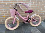 Butterfly Meisjesfiets 14 inch roze, Fietsen en Brommers, Ophalen, Zo goed als nieuw, Zijwieltjes