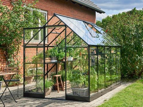 Royal well Qube 610 serre veiligheidsglas incl. fundering, Tuin en Terras, Kassen, Zo goed als nieuw, Kweekkas, Aluminium, Glas