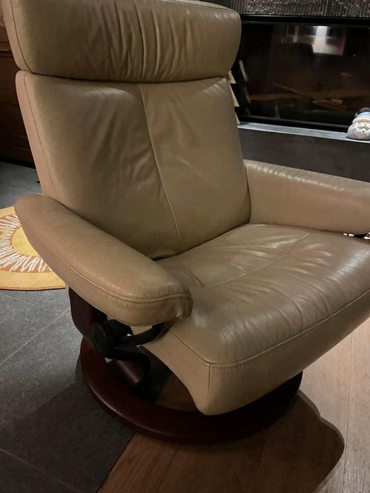 Salon relax, Huis en Inrichting, Zetels | Complete zithoeken, Hout, Leer, Ophalen