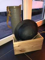 VANDAAG 50€ civiele bescherming WO II kostuum, helm, masker, Ophalen of Verzenden, Landmacht, Overige typen