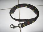 Halsband van 45 cm + riem van 1m20 met patronen van kleine s, Ophalen of Verzenden, Hondenriem, Zo goed als nieuw