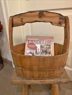 Authentieke plukmand met smeedijzer, Ophalen, Zo goed als nieuw