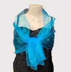 stola turquoise- stola organza, Enlèvement ou Envoi, Neuf, Écharpe
