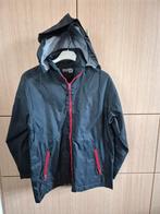 zwarte dunne regenjas met kap - Basic Dept - maat 164, Ophalen, Zo goed als nieuw, Jongen of Meisje, Jas