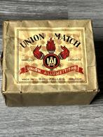 Groot luciferdoosje UNION MATCH uit 1958 - 10€, Nieuw, Ophalen of Verzenden, Luciferdoosjes of -merken