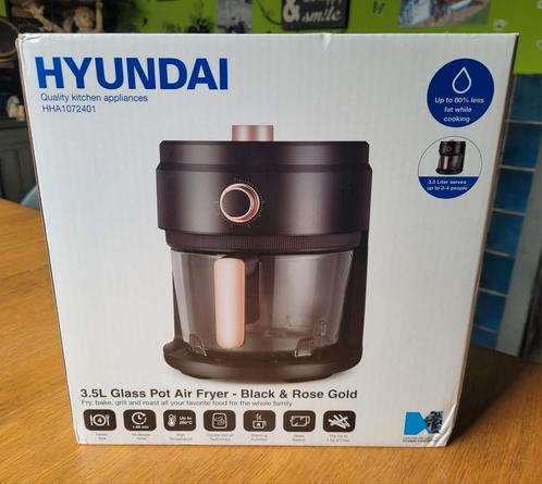 Hyundai Electronics - Airfryer avec bocal en verre - 3,5 L, Elektronische apparatuur, Airfryers, Nieuw, Ophalen of Verzenden