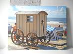 XXL Canvas van oude strandcabine op wielen, Huis en Inrichting, Ophalen, Zo goed als nieuw