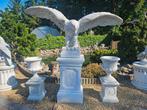 Zeer mooi set uit beton arend op zuil en bloempotten en zuil, Tuin en Terras, Tuinbeelden, Ophalen, Beton