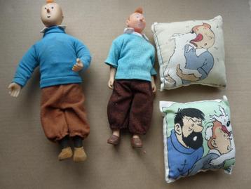 Tintin - 2 poupées + 2 coussins Tintin, Envoi, Utilisé