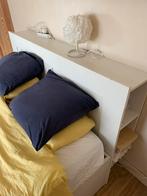Ikea hoofdeinde bed BRIMNES, 160 cm, Gebruikt, Wit, Hout