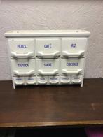 Oude vintage kruidenkast zeer decoratief, Ophalen, Gebruikt, 50 tot 100 cm, Minder dan 25 cm