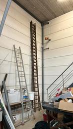 Lange houten glazenwasser 12m, Ladder, Gebruikt, Ophalen of Verzenden, 4 meter of meer