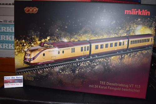 Märklin 37603 TEE dieseltreinstel serie VT 11.5 Gold !, Hobby en Vrije tijd, Modeltreinen | H0, Nieuw, Treinset, Wisselstroom