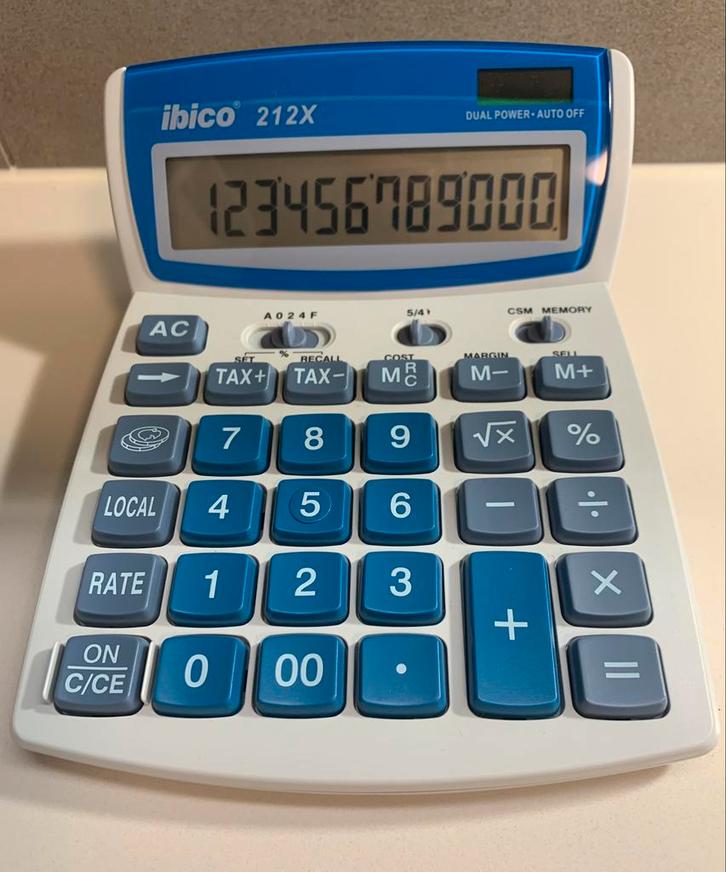 Bureaurekenmachine - Ibico 212X, Diversen, Rekenmachines, Nieuw, Ophalen of Verzenden