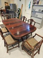 eetkamertafel en 6 stoelen, Rectangulaire, Cerisier, Engelse landelijke stijl, 50 à 100 cm