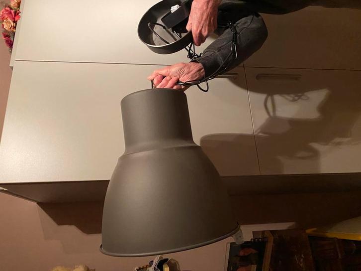 Modene ijzeren bruine hanglamp, Huis en Inrichting, Lampen | Vloerlampen, Zo goed als nieuw, Ophalen