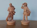 Paire de figurines en terre cuite signées Paolo Grasso, Enlèvement ou Envoi