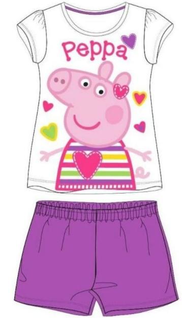 Peppa Pig Shortama Paars - Maat 110 - 116 - 122 beschikbaar voor biedingen