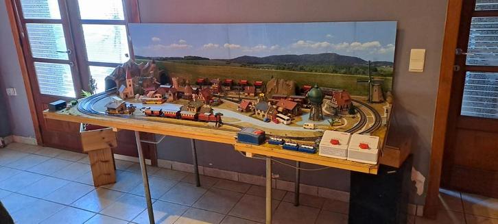 Marklin circuit train sur plateau, Hobby en Vrije tijd, Modeltreinen | H0, Zo goed als nieuw, Rails, Ophalen