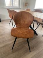 8 cognac bruine eetstoelen in perfecte staat, Ophalen, Zo goed als nieuw