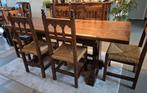 Prachtige rustieke spaanse eetkamer, Huis en Inrichting, Ophalen, Gebruikt, Rustiek, vol hout, 4 tot 6 stoelen
