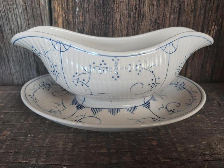 Mooie oude sauciere / sauskom Boch Copenhague, Antiek en Kunst, Antiek | Servies los, Ophalen of Verzenden