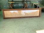 Houten reclame bord kader 213x54 cm met plexi glas in, daar, Verzamelen, Ophalen, Zo goed als nieuw