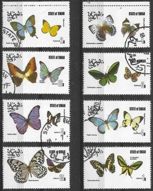 Oman  - Yvert ZNcin - Reeks met verschillende vlinders (ST), Timbres & Monnaies, Timbres | Asie, Affranchi, Envoi