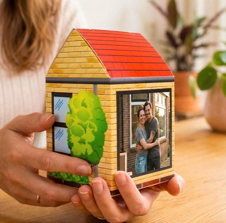 Huisje te koop - exclusief verhuisbericht, Hobby & Loisirs créatifs, Articles de fête, Neuf, Article de fête, Enlèvement ou Envoi