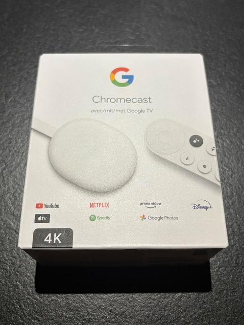 Google Chromecast met Google TV 4K (zgan), Audio, Tv en Foto, Mediaspelers, Zo goed als nieuw, Minder dan 500 GB, HDMI, Ophalen of Verzenden