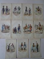 KOOPJE 11 gravures Keizerlijke Garde Napoleon 19de eeuw, Antiek en Kunst, Ophalen of Verzenden