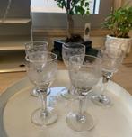 6 Vintage kristallen Dampierre wijnglazen, Antiek en Kunst, Antiek | Glaswerk en Kristal, Ophalen of Verzenden
